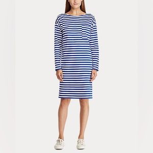 Lauren Ralph Lauren Classic Striped Cotton T-Shirt Dress size XL